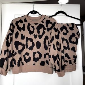 Pistola denim brand Alessa sweatpant / Misha sweatshirt Print: Safari Leopard